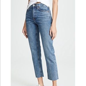 NWT RE/DONE High Rise Stovepipe Jeans